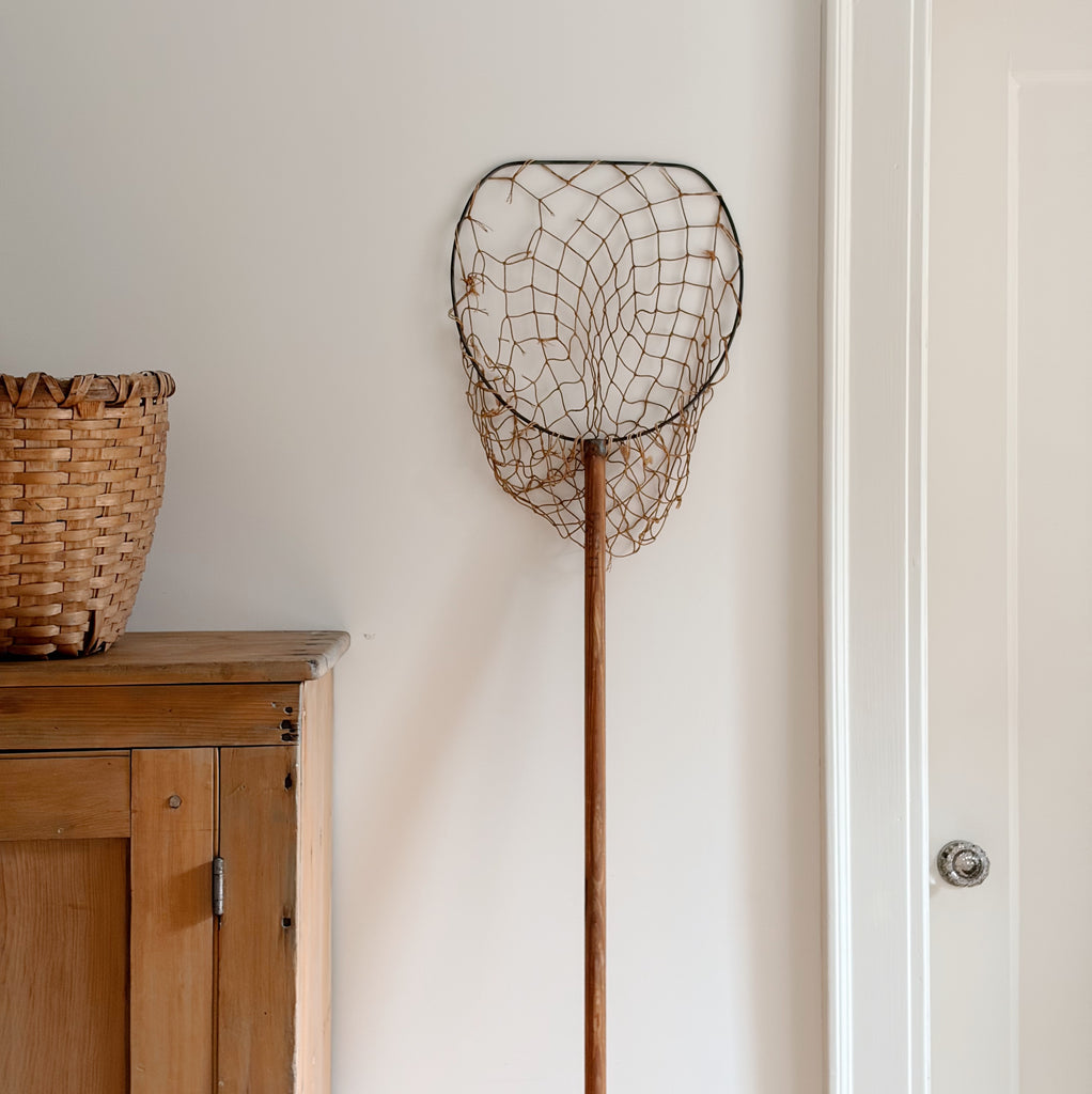 Long-Handled Vintage Fishing Net