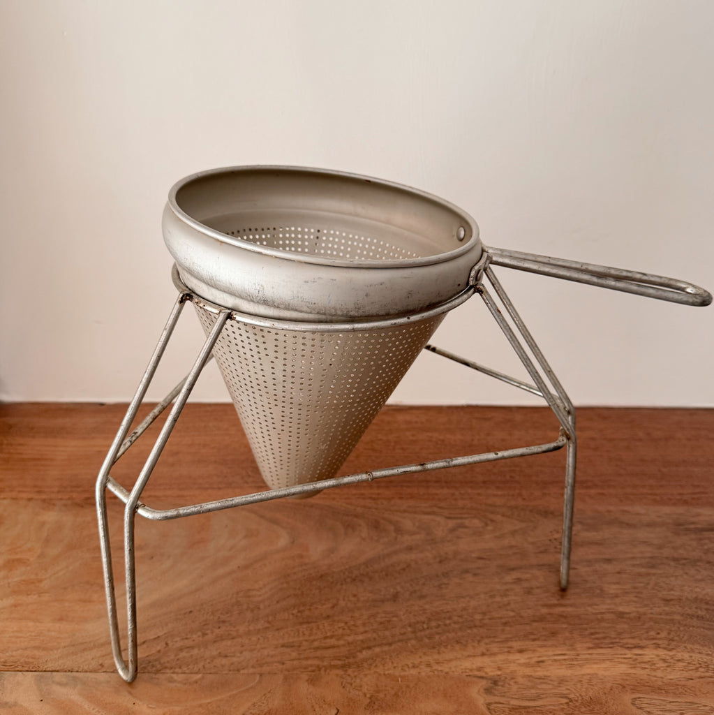 Vintage Conical Strainer with Stand