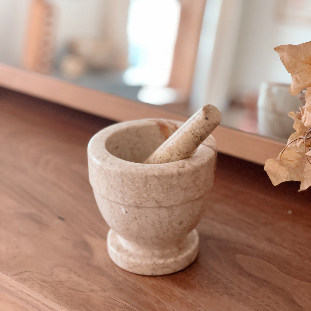 Vintage Marble Mortar & Pestle