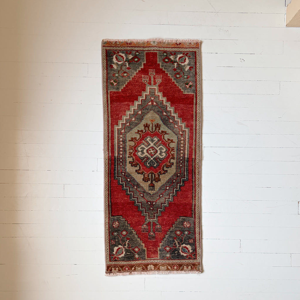 Vintage Anatolian Turkish Wool Accent Runner