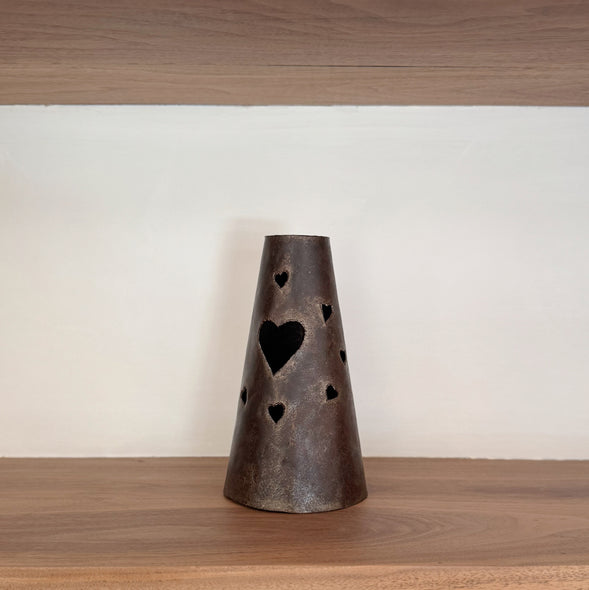 Handcrafted Primitive Metal Candle Cone