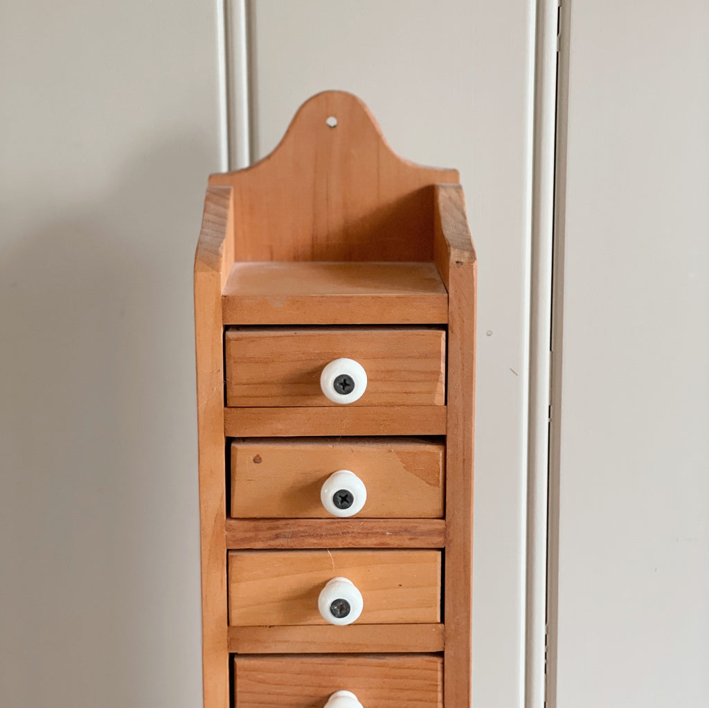 Petite Six Drawer Wooden Cabinet