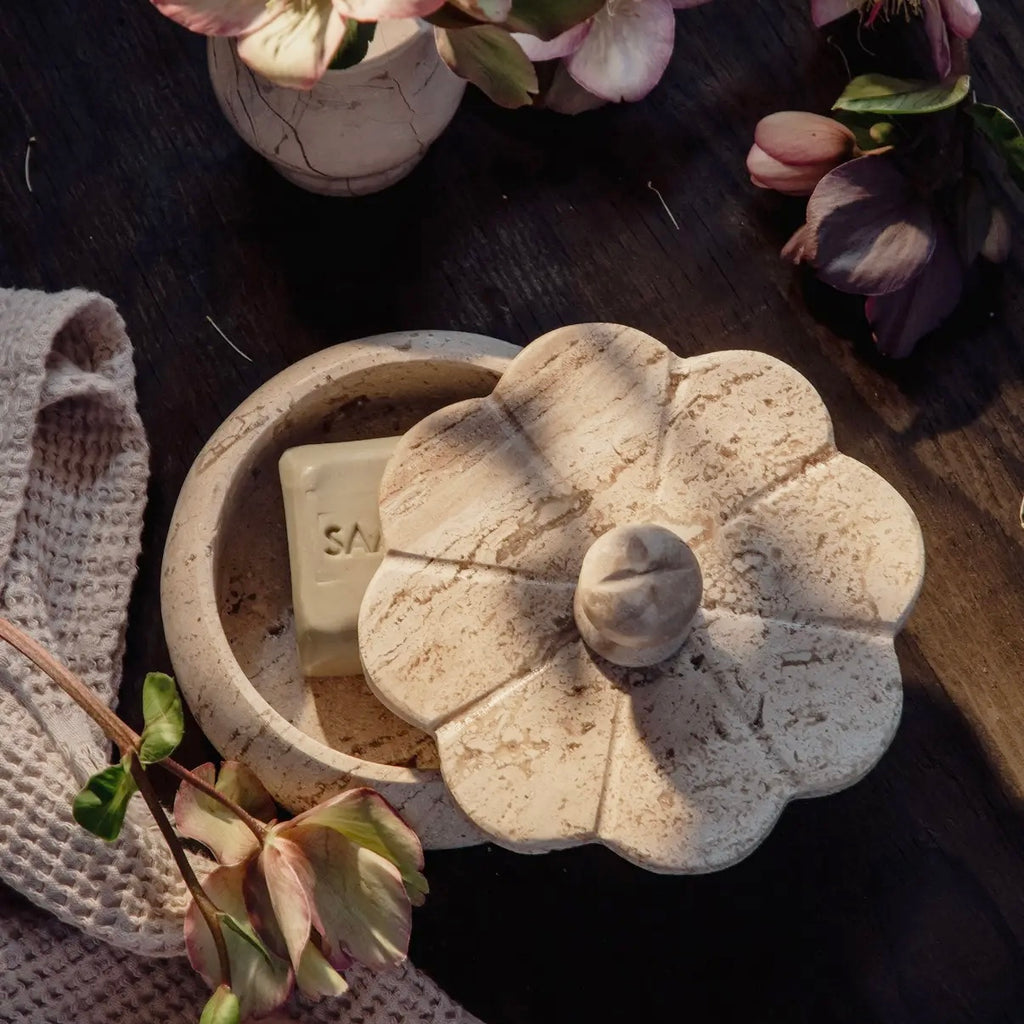 Travertine Trinket Box