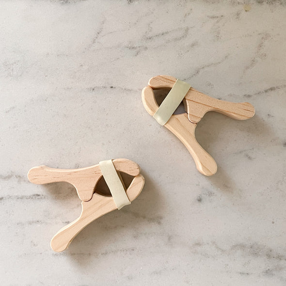 Maple Wood Silk Clips