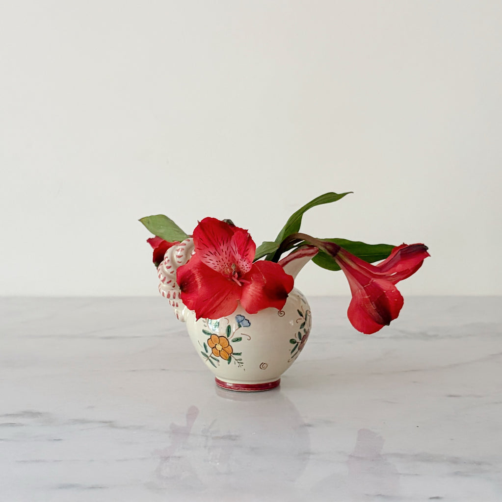 Petite Hand-Painted Italian Pitcher