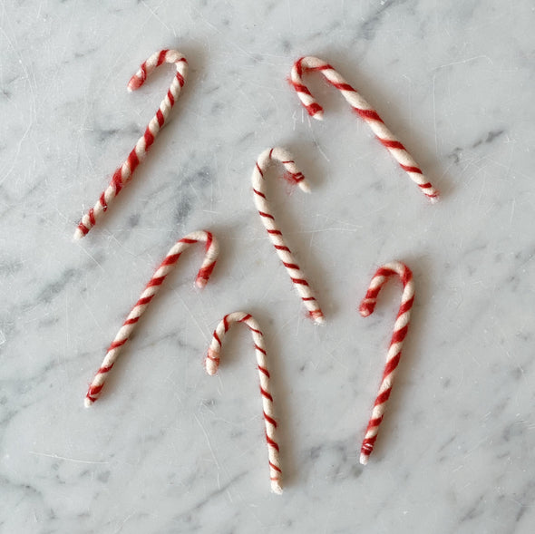 Felt Candy Cane Ornament Set