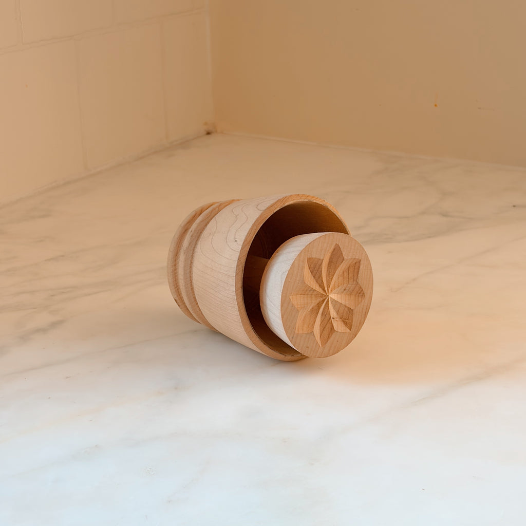 Vintage Hand-Carved Wooden Butter Mold