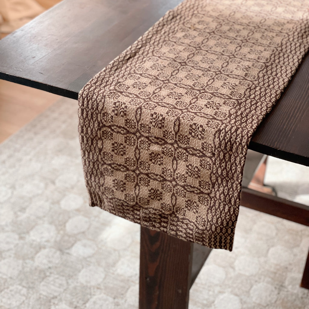 Chocolate Folk Jacquard Runner