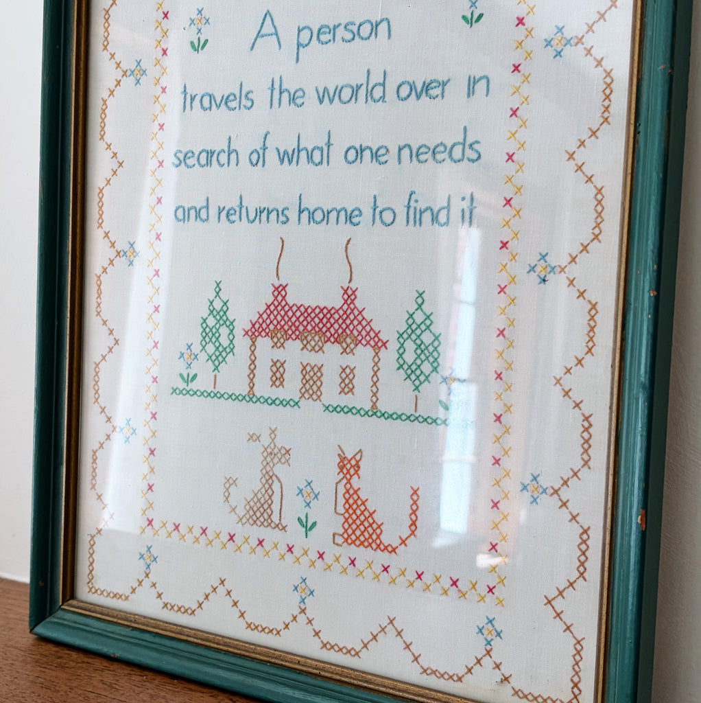 Framed Handmade Cross-Stitch