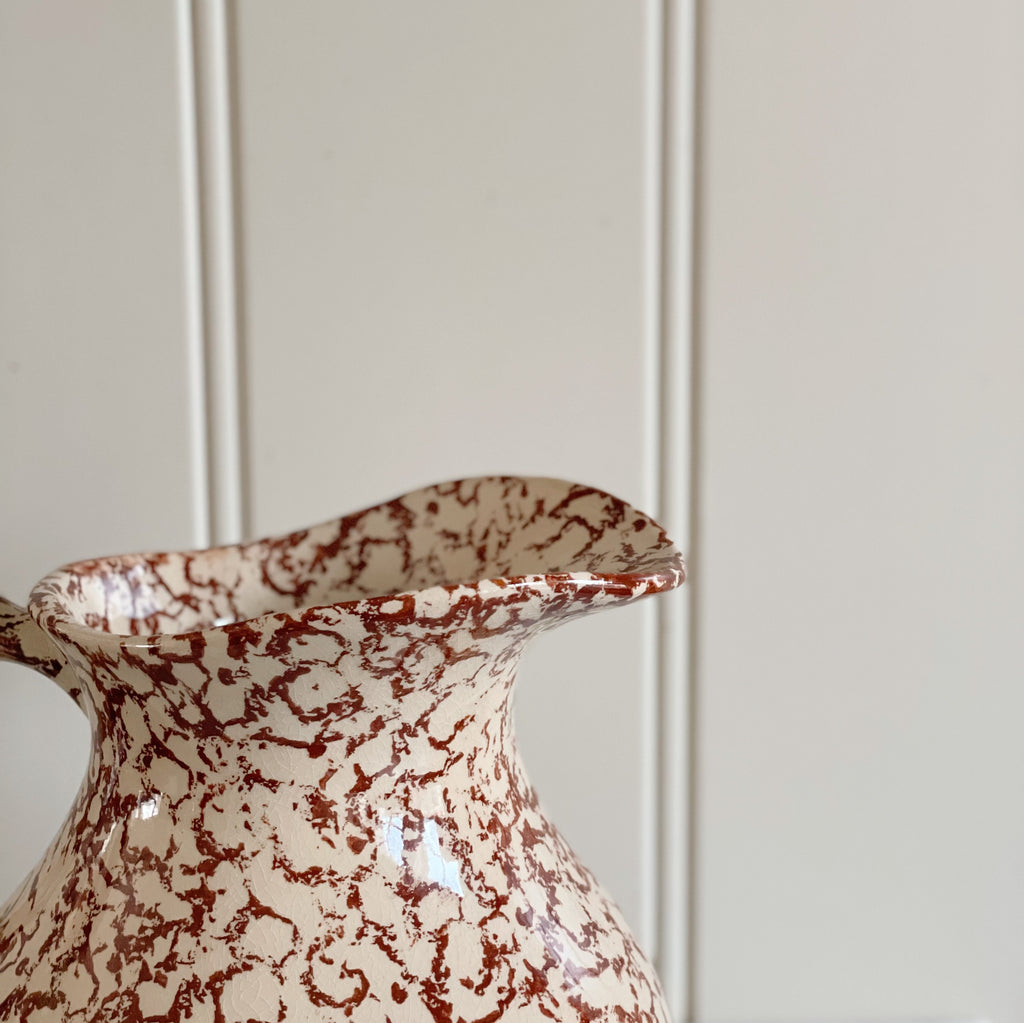 Vintage Chestnut Spongeware Pitcher