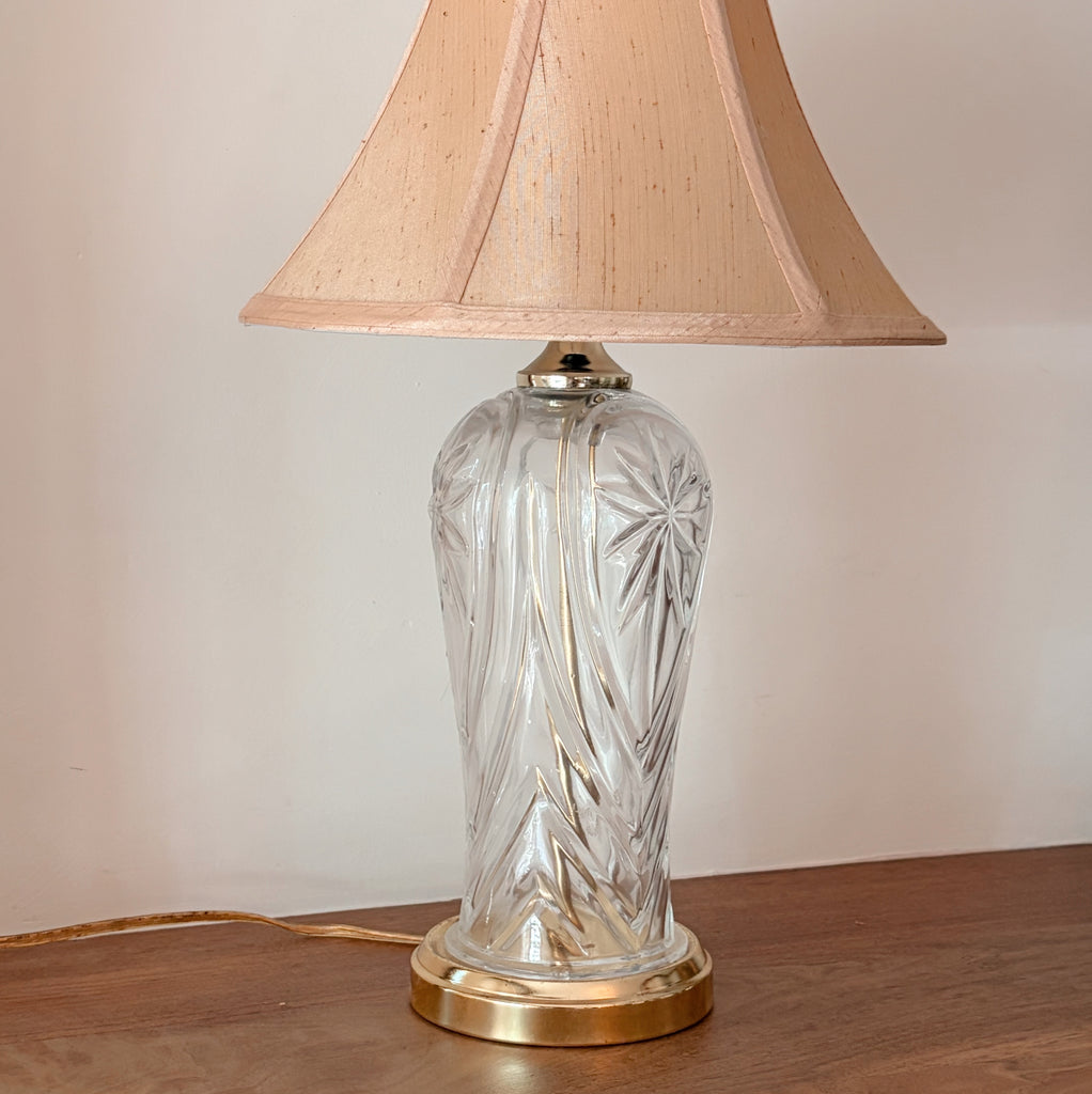 Vintage Cut Glass Table Lamp