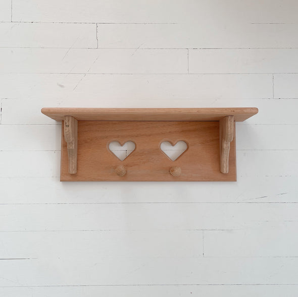 Handmade Wooden Heart Shelf