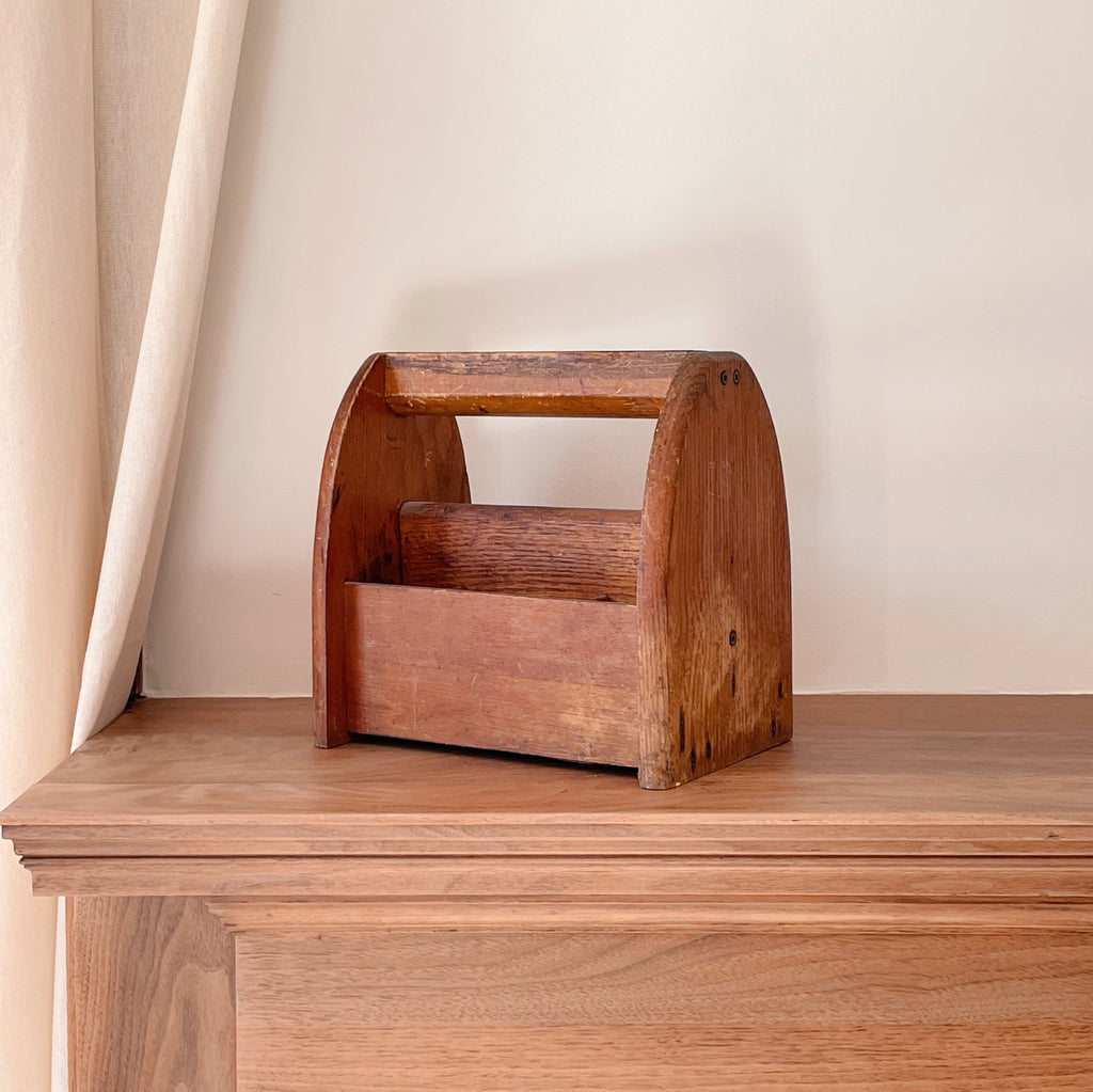 Vintage Wooden Shoeshine Box