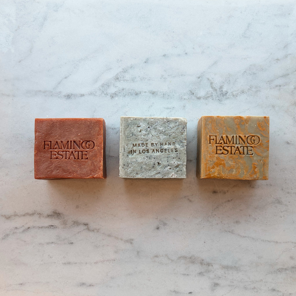Flamingo Estate Exfoliating Peppermint Soap Block