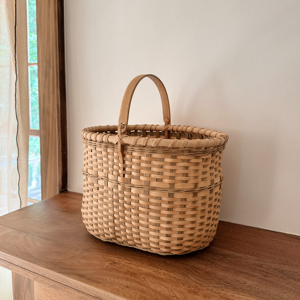 Handwoven Oak Field Basket