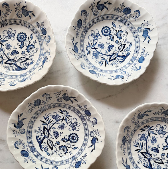 Blue Nordic Transferware Bowl