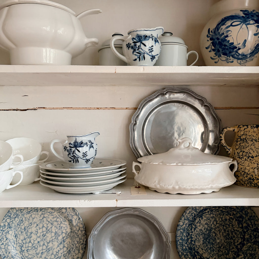 Blue Danube Creamer and Sugar Bowl