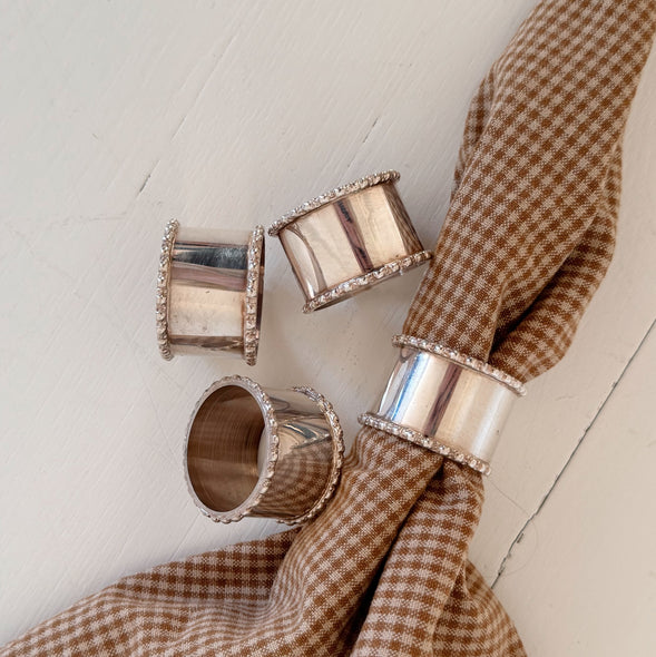 Set of Four Silver-Plated Napkin Rings