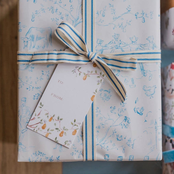 Holiday Toile Wrapping Paper Sheets