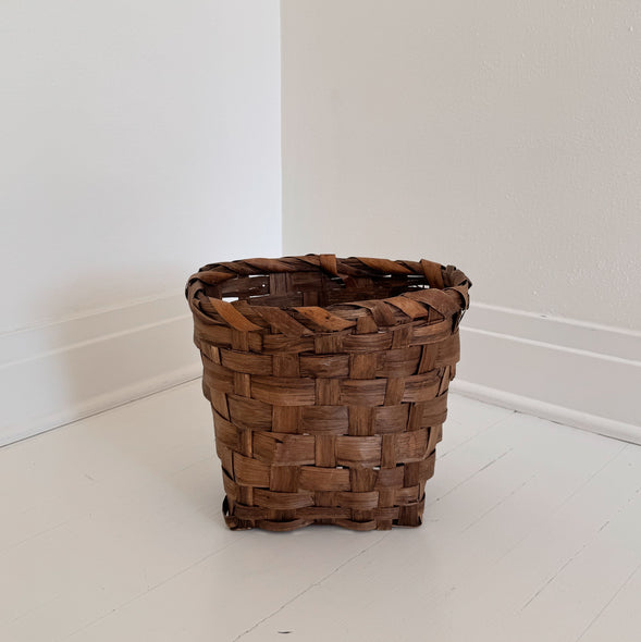 Espresso Woven Waste Basket