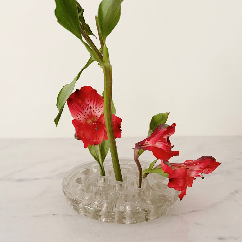 Vintage Glass Flower Frog