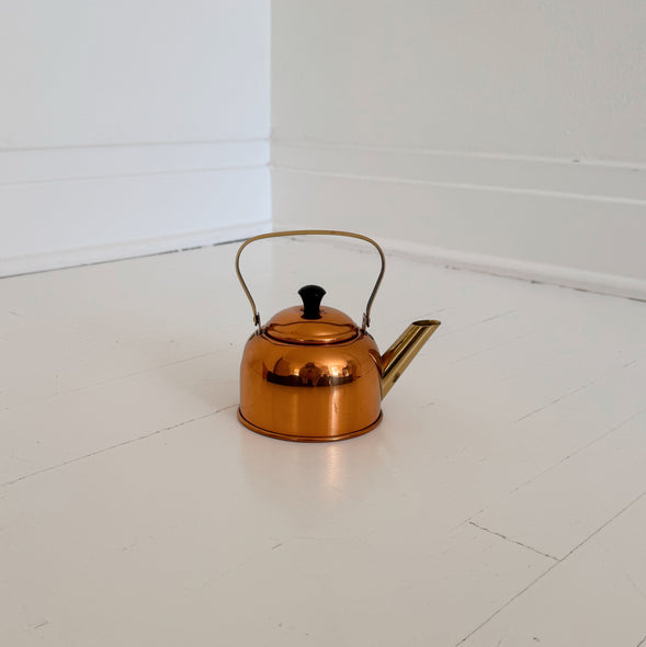 Petite Copper and Brass Tea Kettle