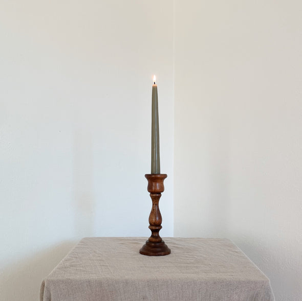 Turned Wood Candleholder