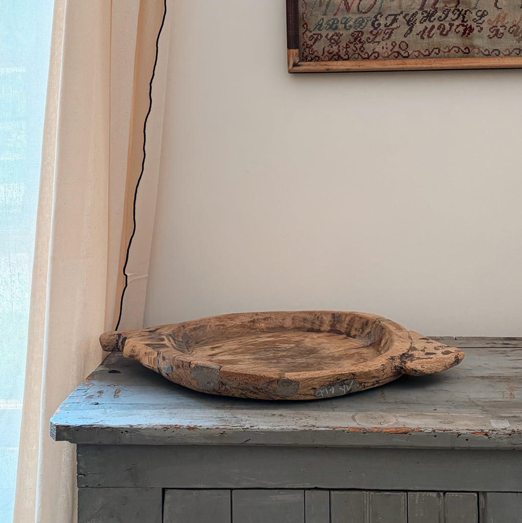 Vintage Handcrafted Wooden Tray