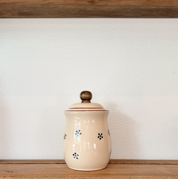Lidded Hand-Painted Ceramic Caninster