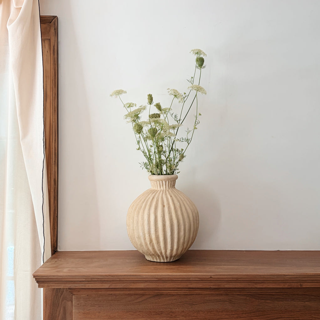 Paper Mache Garlic Bulb Vase