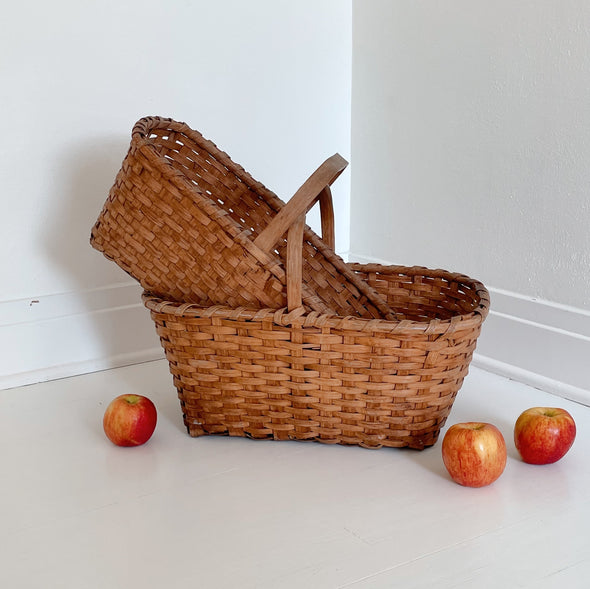 Large Vintage Woven Gathering Baskets