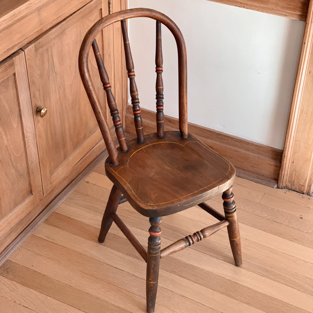 Children's Wooden Spindle Chair