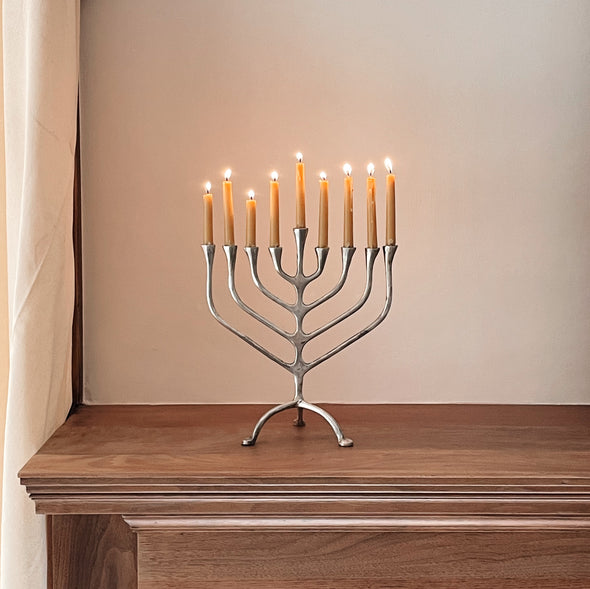 Silver-Plated Menorah