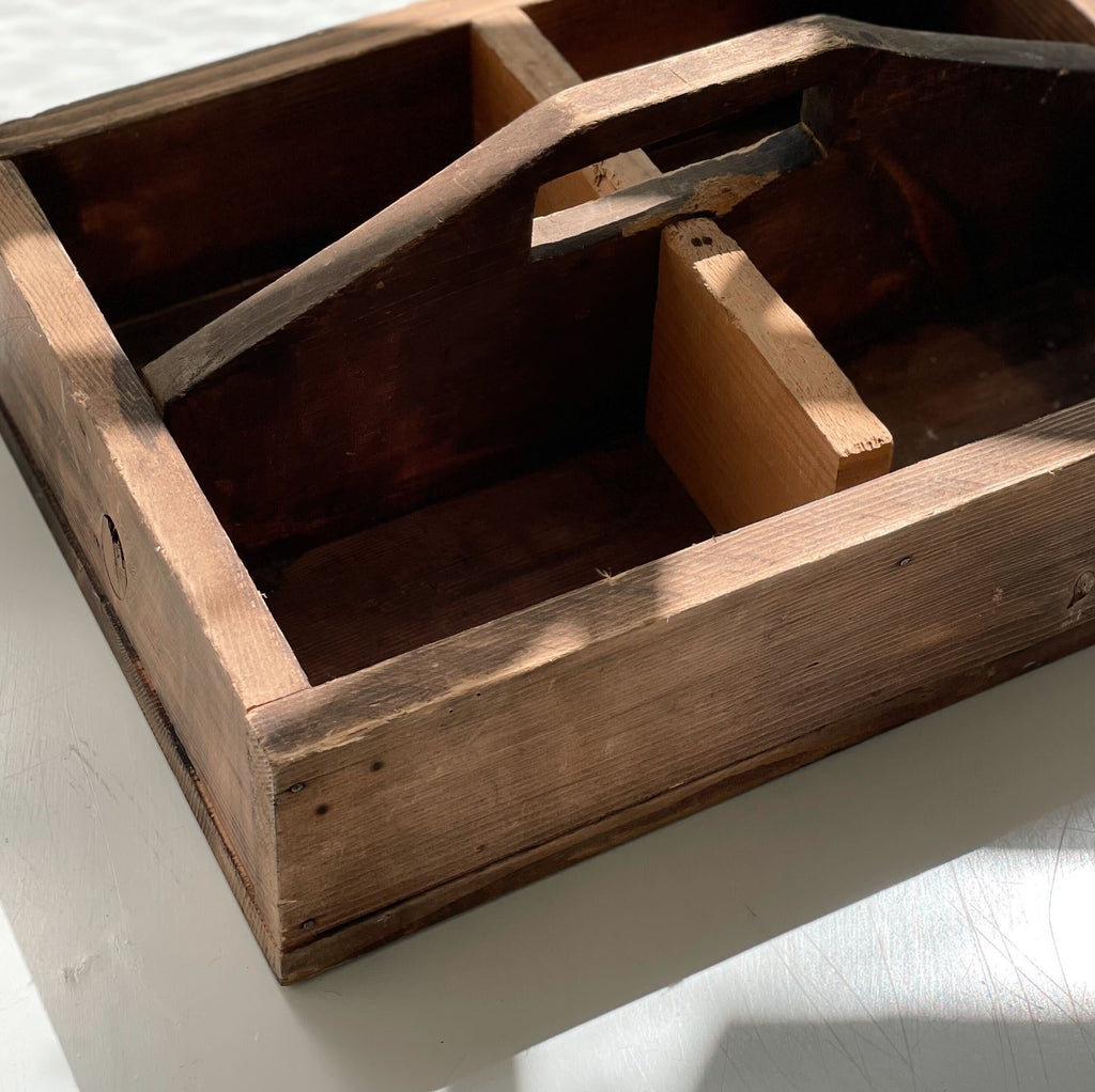 Vintage Wooden Picnic Caddy