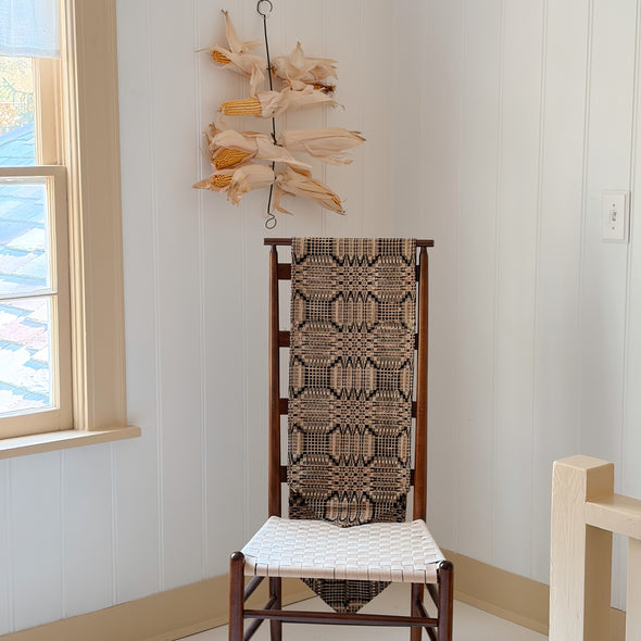 Vintage Handwoven Jacquard Table Runner