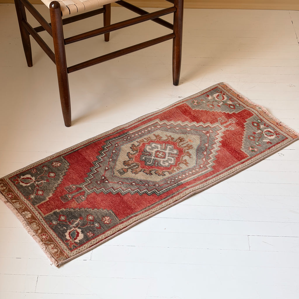Vintage Anatolian Turkish Wool Accent Runner