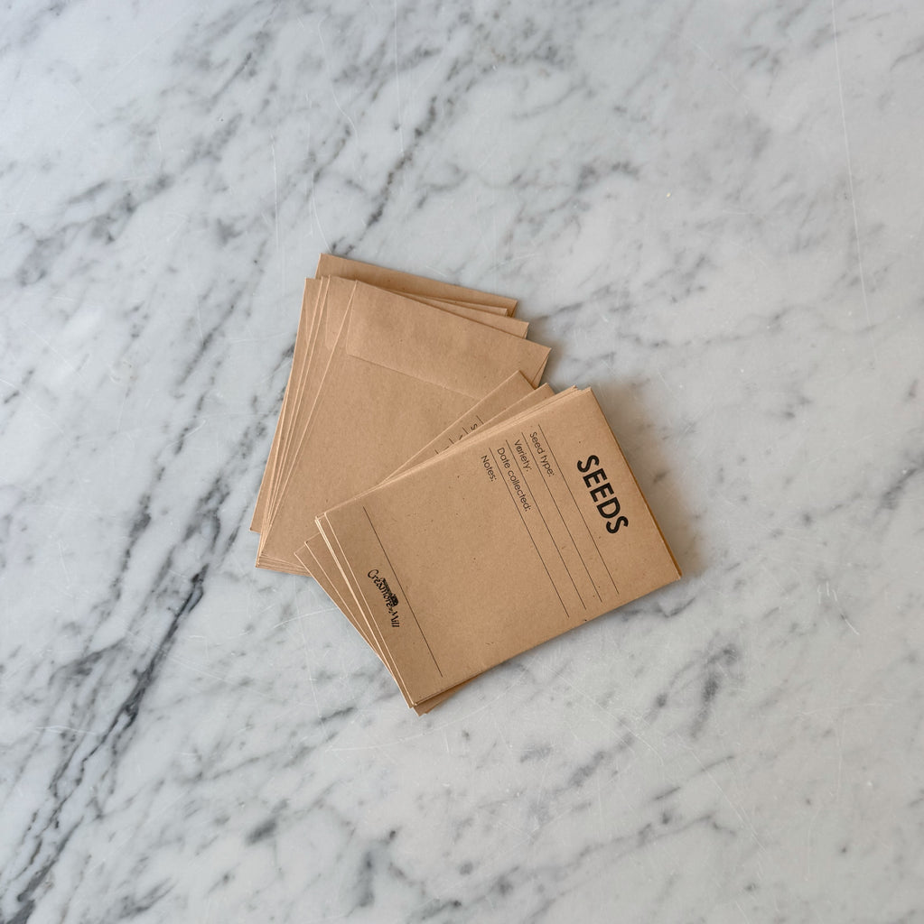 Sabary 100 Resealable Seed Packets – Self-Sealing Kraft Envelopes, 3.15 X 4.72 Inch, Brown – Great For Storing & Sharing Seeds