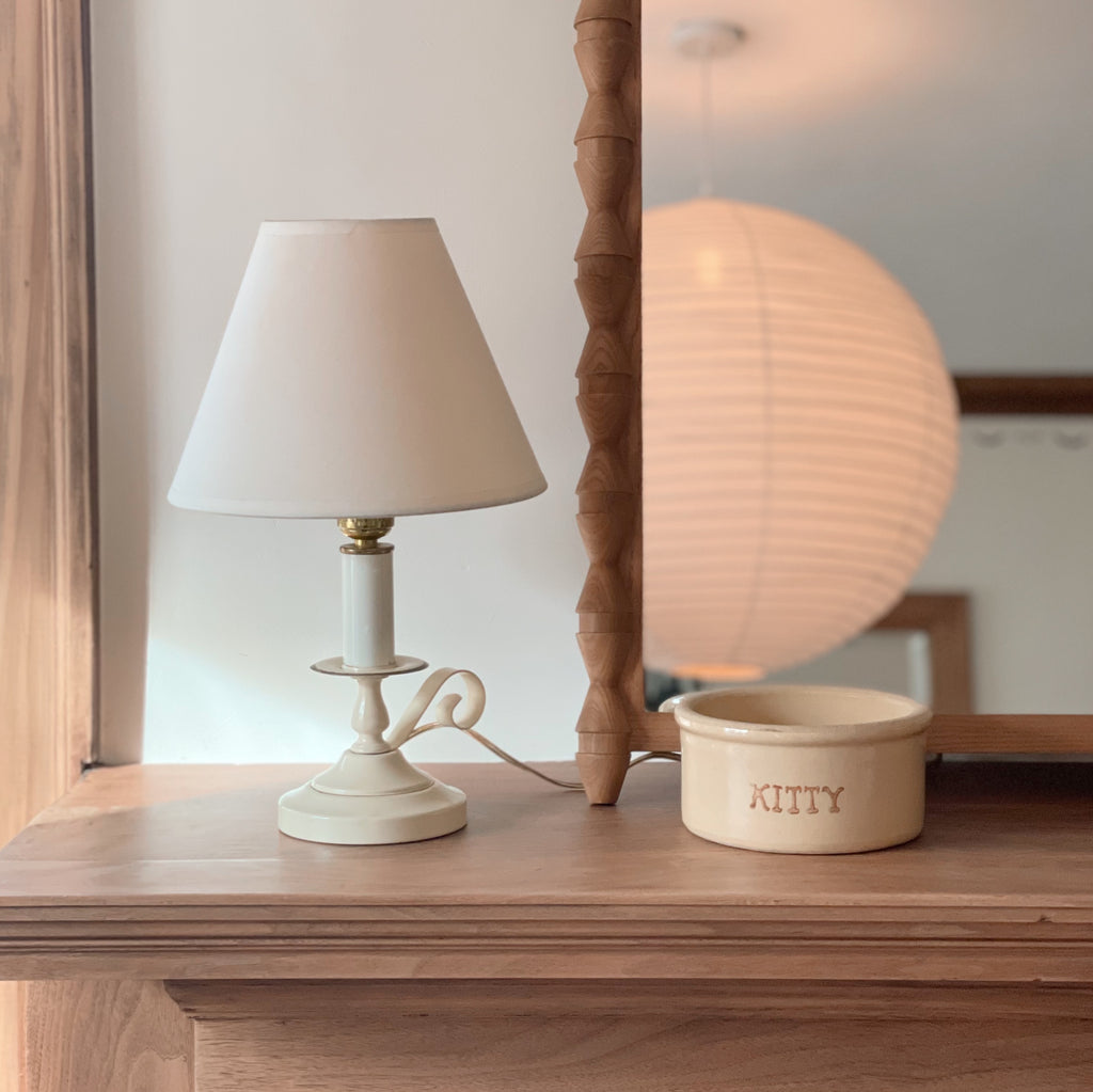 Ivory Chamberstick Lamp