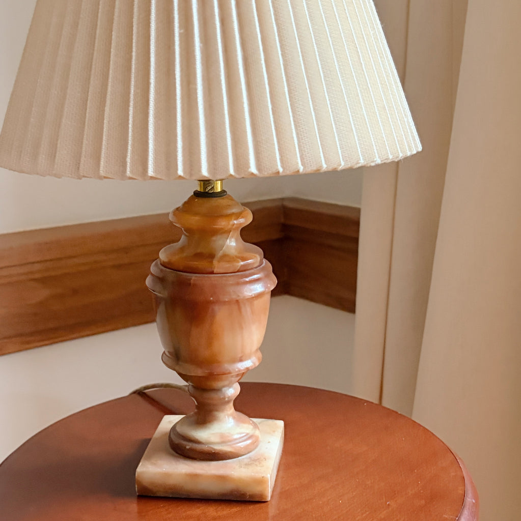 Vintage Alabaster Table Lamp