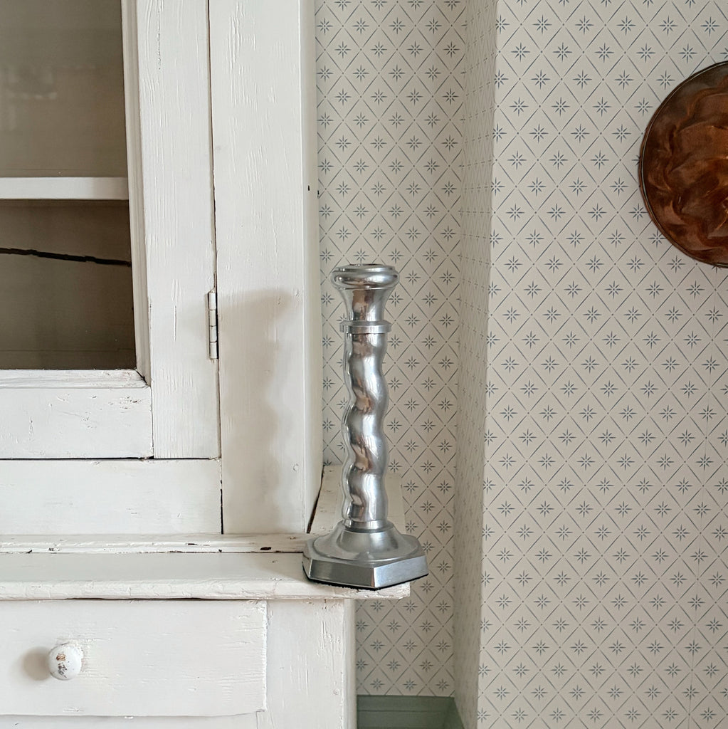 Silver Twist Taper Candleholder