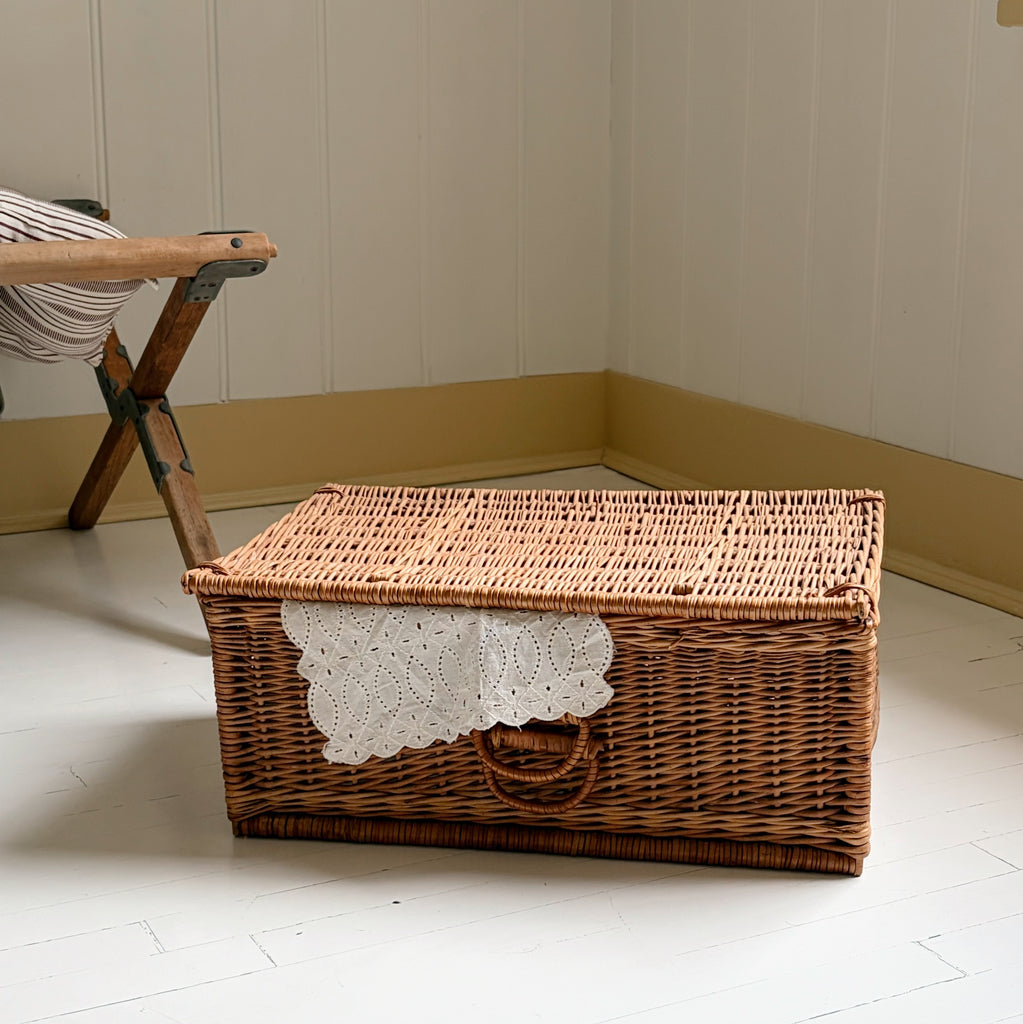 Woven Suitcase Basket