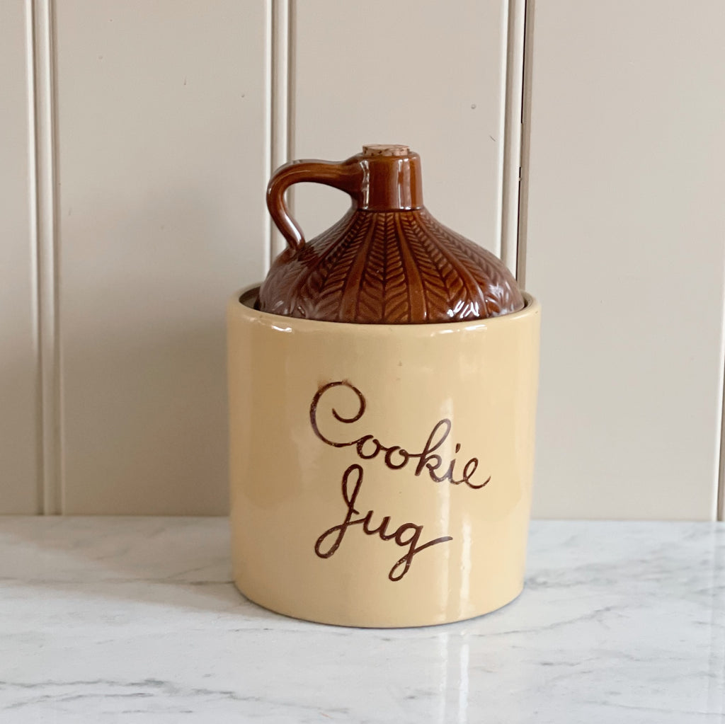 Stoneware Lidded Cookie Jug