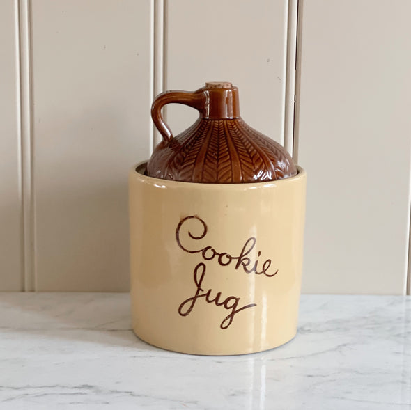 Stoneware Lidded Cookie Jug