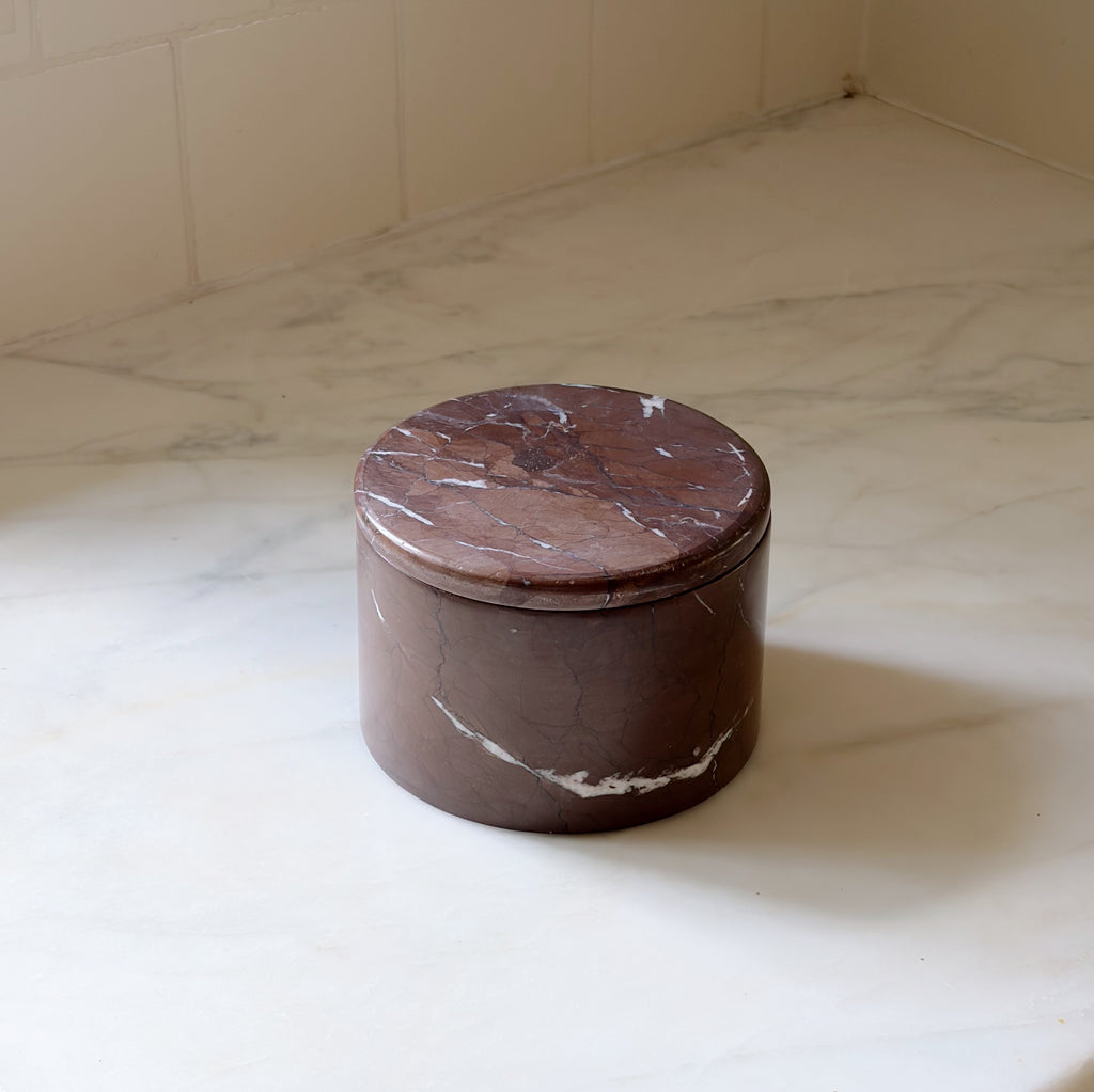 Burgundy Marble Trinket Box
