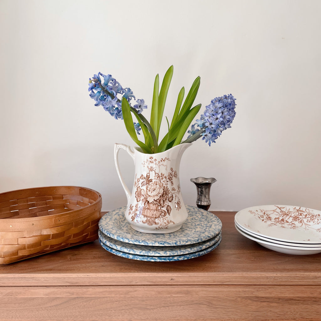 English Ironstone Rimmed Soup Bowl