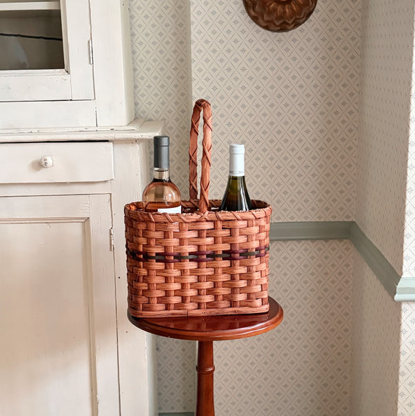 Woven Wine Carrier Basket