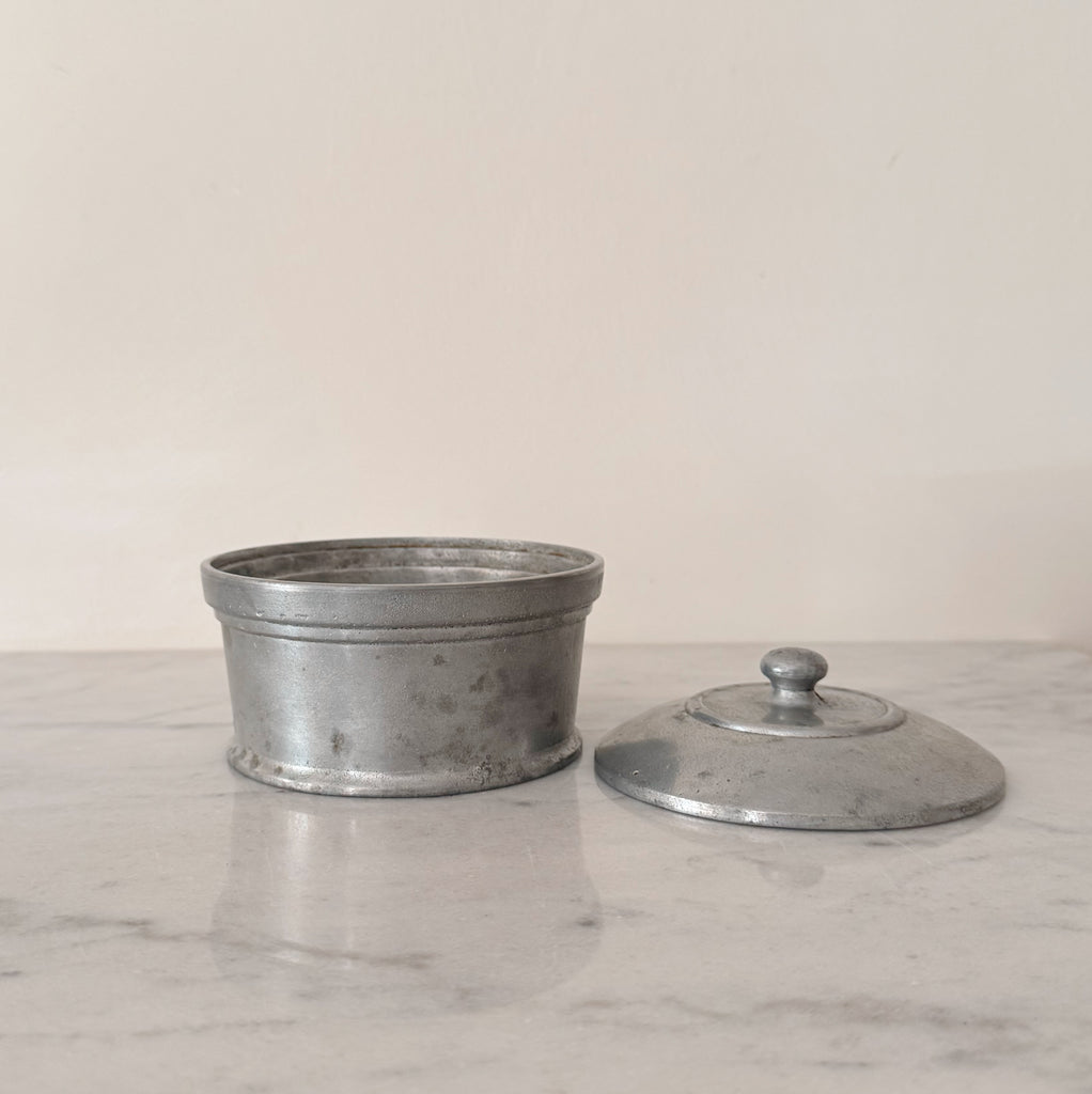 Lidded Pewter Dish