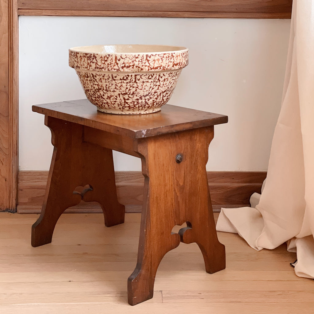 Arts & Crafts Walnut Stool