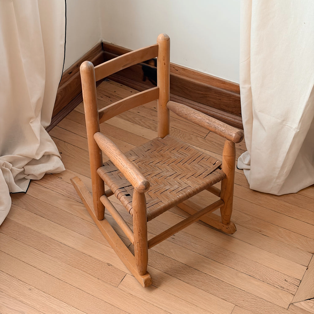 Children’s Rush-Seat Rocking Chair