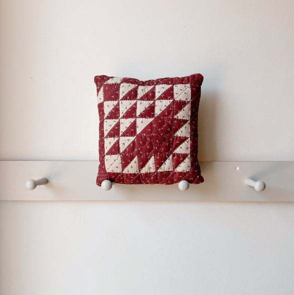 Hand-Stitched Quilted Basket Pillow